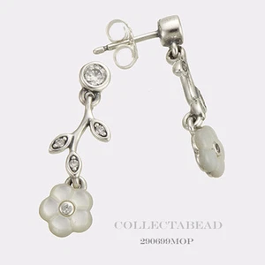 Autentici Orecchini Pandora Argento Fiori Luminosi Zirconi 290699MOP - Foto 1 di 1