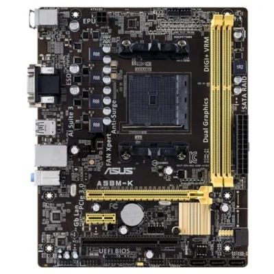 ASUS A58M-K/E Socket FM2/FM2+, AMD Motherboard a58 a55 ddr3 sata3 Micro ATX dvi - Image 1 of 3