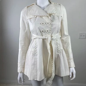CHAQUETA ANTHROPOLOGIE ELEVENSES TALLA 0 BLANCA CON RESORTE FORRADA CON CINTURÓN NUEVA SIN ETIQUETAS $228 Ret. - Imagen 1 de 12
