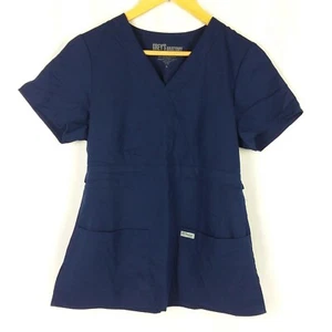 Grey's Anatomy Women's V-Neck Blue Short Sleeve Medical Scrub Top Size Small - Picture 1 of 5