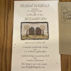 Punchneedle Pattern Carolyn Coyle Neighbors House Home Primitive - Picture 1 of 2