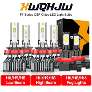 For Chevrolet Impala 2006-2013 Combo LED Headlight Fog Light Bulbs Kit 6000K A+ - Picture 1 of 8