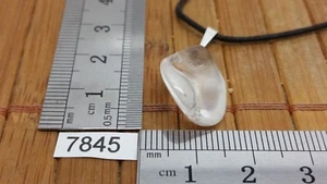 Pendentif CRISTAL DE ROCHE + cordon reglable mineraux pierre roulée reiki bijou - Picture 1 of 1