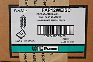 PANDUIT FAP12WEISC PAN-NET SC Fiber Adapter Panels – OM1 62.5/125μm 10 UNITS/BOX