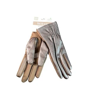 Isotoner Signature Women's Stretch Leather Touchscreen Gloves - Brown SMALL NWT - Picture 1 of 2