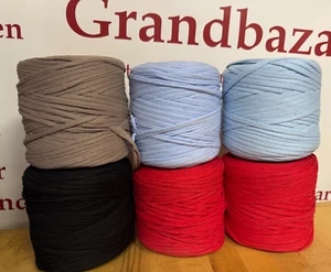 6x Stoffgarn/T-Shirt Garn,Textilgarn Spaghetti Bändchengarn 3,7Kg LAGERRÄUMUNG - Bild 1 von 2
