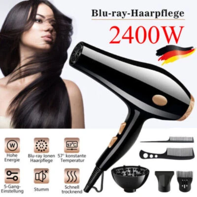 Profi Haartrockner Haarföhn Föhn Fön Trockner Haare Dryer Haarfön Diffusor 2400W - Bild 1 von 4
