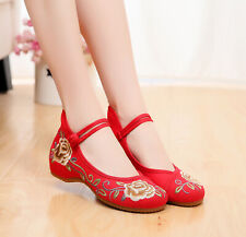 Women's Beef Tendon Sole Embroidered Cloth Shoes Ethnic Style Single Shoes