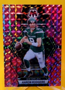 2023 Mosaic Aaron Rodgers #82 PINK  Chamo Prizm Jets - Picture 1 of 2