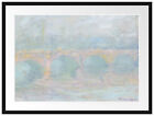 Claude Monet - Waterloo Brücke, Rahmen & Passepartout