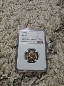 1940 D 5c Jefferson Nickel Coin NGC MS65 Major Color - Picture 1 of 5