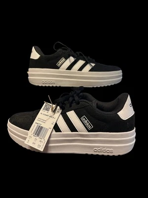 Adidas VL Court Bold Negro/Blanco Plataforma Tenis Juveniles Talla 5 y 6 Foto 1 de 4