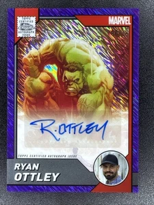 Topps Chrome 2025 Marvel Hulk/Ryan Ottley Comic Artist Auto Purple #D /75 - Bild 1 von 2