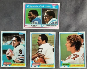 Rare 1981 Topps Football Vince Evans #11 and Reggie Rucker + 2 all Near Mint - Picture 1 of 9