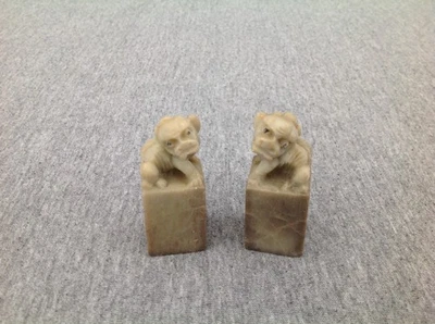 2 sellos chinos para picar perro foo sin marca Foto 1 de 4