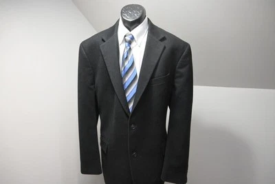 Nautica 100% Cashmere Black Woven Blazer Sports Jacket Mens Sz 48 L - Image 1 of 4