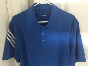 Adidas CoolMax 3 Stripe Large Poly/Spandex Polo Shirt - Superb!! - Picture 1 of 4