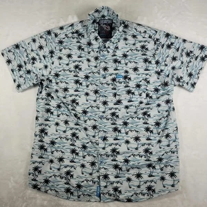 Camicia Dixxon manica corta con bottoni donna 2X palma moorea spiaggia hawaiana - Foto 1 di 8