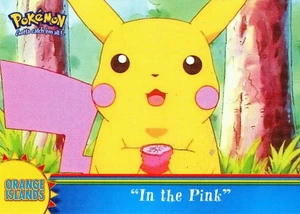 Pokemon In the Pink Card Pikachu Orange Islands Topps TV Animation Series 3 - Picture 1 of 1