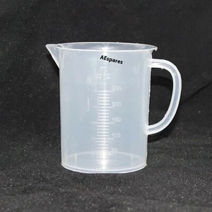 Neu 250ml Transparenter Kunststoffbecher Flüssigkeitsmesskanne Mit Griff - Picture 1 of 6