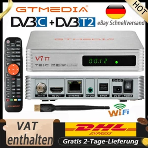 DVB-T/T2 FULL HD TV terrestrische Receiver HEVC H.265+WIFI Antenne HDMI Ethernet - Bild 1 von 12