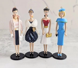 Set of 4 Vintage Barbie Ornaments Ashton Drake 1995 - Picture 1 of 7