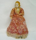 Vintage Thread Wrapped Doll Bisque/Composite Head and Hands 6 1/2" Tall