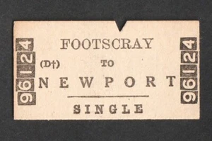VINTAGE 1960s VICTORIAN RAILWAYS FOOTSCRAY TO NEWPORT SINGLE TICKET - Picture 1 of 2