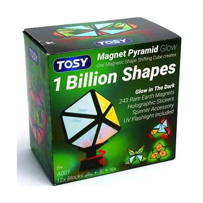 TOSY Magnet Pyramid Glow - 1 Cube Transforms into 1 Billion Shapes (Bunny, Eg... - Image 1 of 4