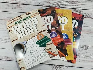 Large Print Word Hunt Sharpen Your Memory Vol 105-107 Paperback PAPP Puzzle Book - Foto 1 di 5