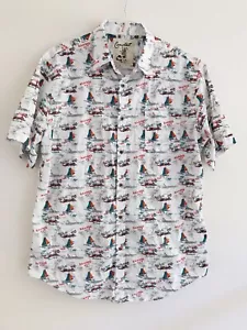 Coastal Herren Gr. XXL Extra Large weiß Knopfleiste Hemd Hawaii Bambus Hütte Cafe - Bild 1 von 9
