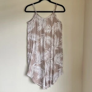 Jeans Warehouse Romper Jumpsuit Aloha Print Brown White Girls Size 13 One-Piece - Picture 1 of 8
