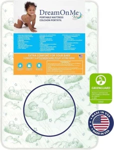 Dream On Me 3" x 26" x 38" Playard Mattress, Fits Graco Square Pack n' Play - Picture 1 of 6