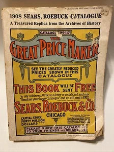 1908 Sears, Roebuck Catalogue No 117 ~1969 Reprint ~Bike Music Gun Illustrations - Bild 1 von 2