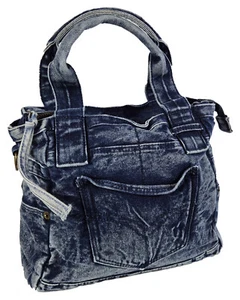 Designer Handtasche Echte Jeans Dunkelblau - aus einer echten Jeans genäht - - Bild 1 von 5