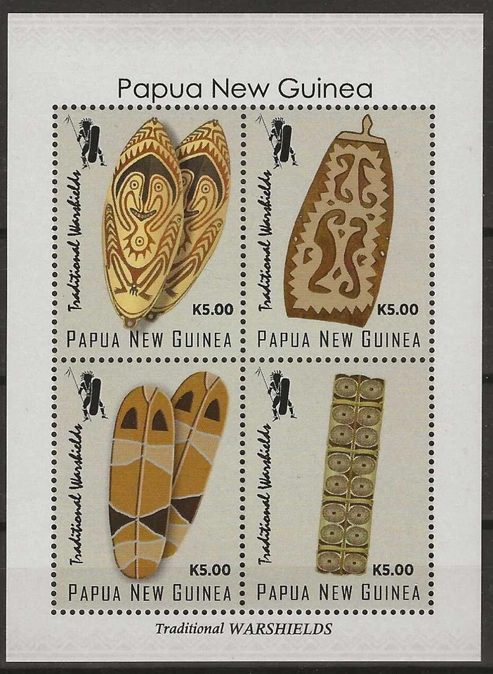Papua New Guinea 2023 - Traditional Warshields Sheetlet - MNH - Imagem 1 de 1