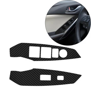 Interruptor de ventana de puerta delantera de fibra de carbono para Mazda 6 2014-15 2 piezas - Imagen 1 de 15