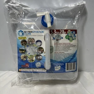 Water Storage Cube - BPA Free Collapsible Water Container, 5.3 Gal Jug ~ NEW - Picture 1 of 3