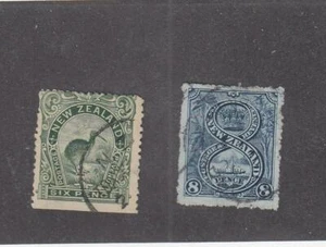 NEUSEELAND (MK6429) # 78-79 F-VF-USED 6,8p 1898 KIWI/MAORI CANOE CV 102 $ - Bild 1 von 1