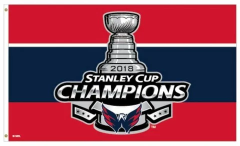 NHL Washington Capitals Wincraft 2018 Stanley Cups Champs 3' X 5' Deluxe Flag Cover