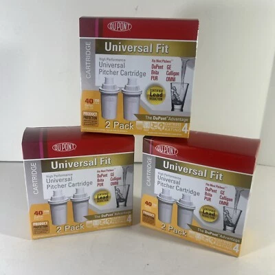 6 DuPont High Performance Pitcher Filter Fit Brita Pur Culligan WFPTC102 (3x2) - Image 1 of 4