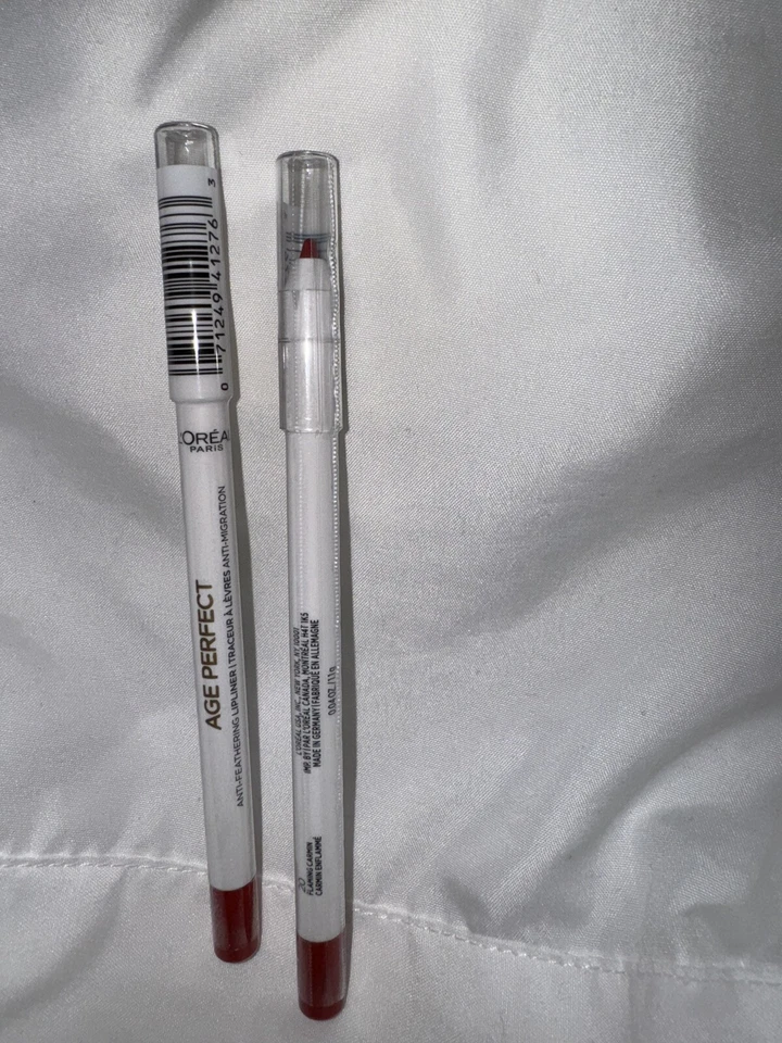 L'OREAL AGE PERFECT ANTI-FEATHERING LIPLINER #20 Flaming Carmin Lot Of 2 - Image 1 of 1