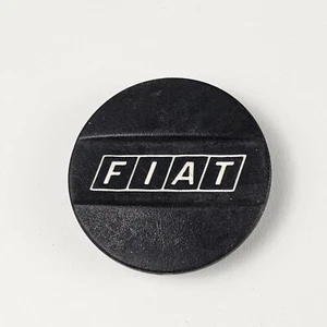 Rare Genuine OEM FIAT Alloy Wheel Center Plastic Cap Cover Hub BLACK - Picture 1 of 2