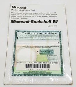 Microsoft Bookshelf 98 OEM COA *NEW SEALED PN: 09931 - Picture 1 of 3