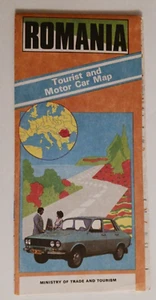 Vintage 1990 Rumänien Tourist & Motor Car Map ONT Carpati - Ministerium für Tourismus - Bild 1 von 1