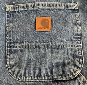 CARHARTT Carpenter Jeans Original Dungaree Fit B13-DST Mens Size 50”x30” - Picture 1 of 9