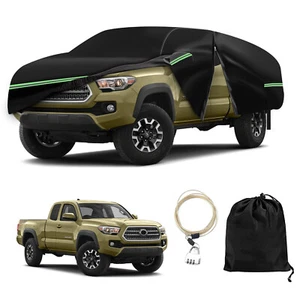 210D Car Cover for Toyota 2005–2024 Tacoma Reflective Strips & Anti-Theft Lock - Picture 1 of 7