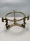 Large Brass Stand For Glass Orbs Paperweights Candle Stand Scrolls