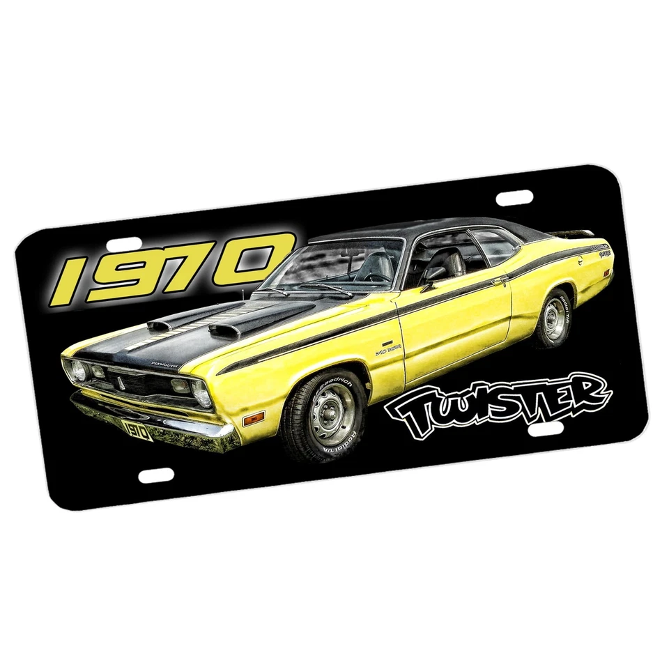 1970 Twister Duster Classic Car Emblem Design Aluminum License Plate - Image 1 of 1