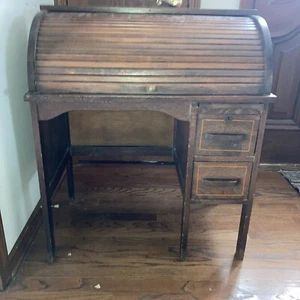 White’s Vintage Antique Roll Top Desk (Kid Sized) - Picture 1 of 9
